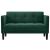 Canapea loveseat, verde închis, 111 cm, catifea GartenMobel Dekor
