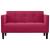Canapea loveseat, vin roșu, 111 cm, catifea GartenMobel Dekor