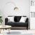 Canapea loveseat, negru, 111 cm, catifea GartenMobel Dekor