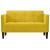 Canapea loveseat, galben, 111 cm, catifea GartenMobel Dekor