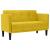Canapea loveseat, galben, 111 cm, catifea GartenMobel Dekor