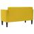 Canapea loveseat, galben, 111 cm, catifea GartenMobel Dekor
