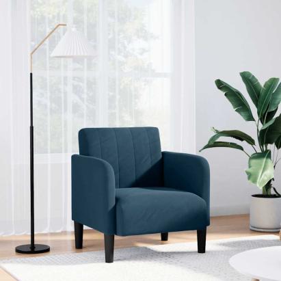 Canapea Scaun cu cotiere, albastru, 54 cm, catifea GartenMobel Dekor