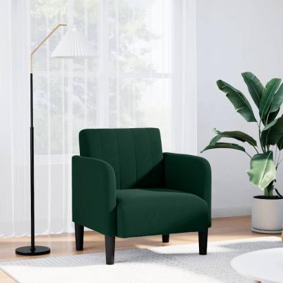 Canapea Scaun cu cotiere Verde Inchis 54 cm Catifea GartenMobel Dekor