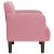 Canapea Scaun cu Cotiere Roz 54 cm Catifea GartenMobel Dekor