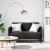 Canapea loveseat neagră 109 cm catifea GartenMobel Dekor
