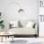 Canapea loveseat crem 109 cm catifea GartenMobel Dekor