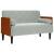 Canapea loveseat cu perne de sustinere gri deschis 110 cm GartenMobel Dekor
