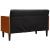 Canapea loveseat cu perne de suport negru 110 cm catifea GartenMobel Dekor