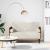 Canapea loveseat cu perne de sustinere crem 110 cm catifea GartenMobel Dekor