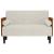 Canapea loveseat cu perne de sustinere crem 110 cm catifea GartenMobel Dekor