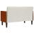 Canapea loveseat cu perne de sustinere crem 110 cm catifea GartenMobel Dekor
