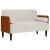 Canapea loveseat cu perne de sustinere crem 110 cm catifea GartenMobel Dekor