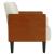 Canapea loveseat cu perne de sustinere crem 110 cm catifea GartenMobel Dekor