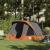 Cabină cort de camping 4 persoane gri și portocaliu impermeabil GartenMobel Dekor