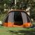 Cort de camping pentru 6 persoane, gri/portocaliu, impermeabil GartenMobel Dekor