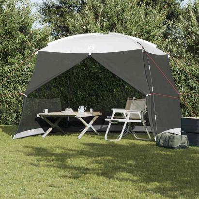 Cort cu plasă de țânțari cu acoperiș Gri 320 x 320 x 218 cm GartenMobel Dekor