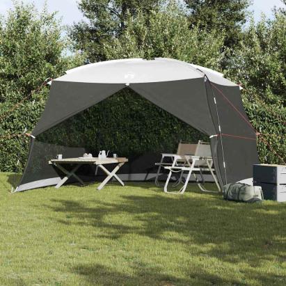 Cort cu plasă de țânțari cu acoperiș Gri 380 x 380 x 225 cm GartenMobel Dekor