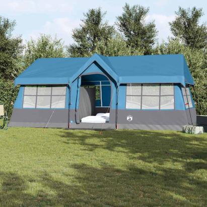 Cort de Familie cu acoperiș Albastru și Gri 622 x 295 x 238 cm GartenMobel Dekor