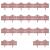 Pachet 17 buc Bordura Gardulet Decorativ Plastic 10m pentru Gazon sau Flori, Dimensiuni 1000x32cm, Imitatie Lemn Maro