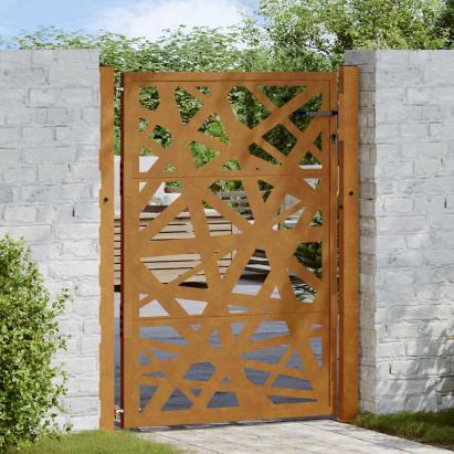 Poartă de grădină 100x125 cm, oțel rezistent la intemperii, design luminos GartenMobel Dekor