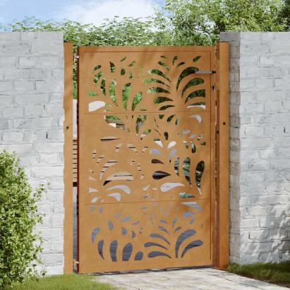 Poartă de grădină 100x125 cm, oțel rezistent la intemperii, model ondulat GartenMobel Dekor
