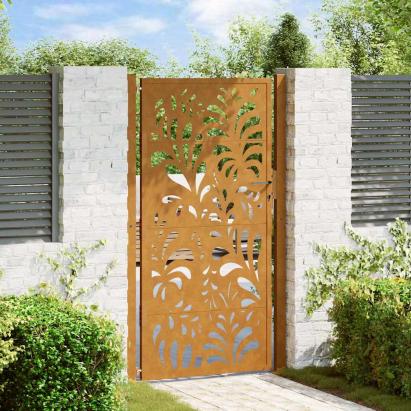Poartă de grădină 100x175 cm, oțel rezistent la intemperii, model ondulat GartenMobel Dekor