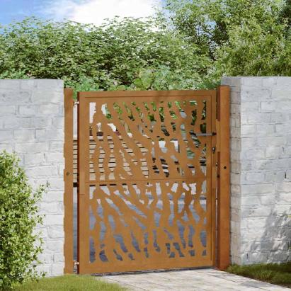 Poartă de grădină 100x100 cm, oțel rezistent la intemperii, model cu urme GartenMobel Dekor