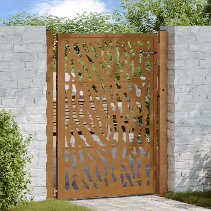Poartă de grădină 100x150 cm, oțel rezistent la intemperii, model cu urme GartenMobel Dekor