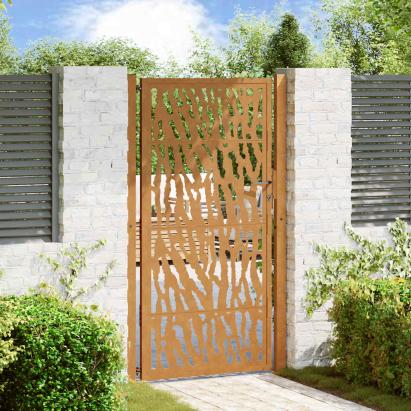 Poartă de grădină 100x200 cm, oțel rezistent la intemperii, model cu urme GartenMobel Dekor