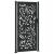 Poartă de grădină neagră 100x200 cm, oțel, design cu flacără GartenMobel Dekor