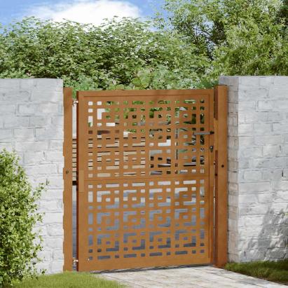Poartă de grădină 100x100 cm, oțel rezistent la intemperii, model cruce GartenMobel Dekor