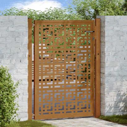 Poartă de grădină 100x125 cm, oțel rezistent la intemperii, model cruce GartenMobel Dekor