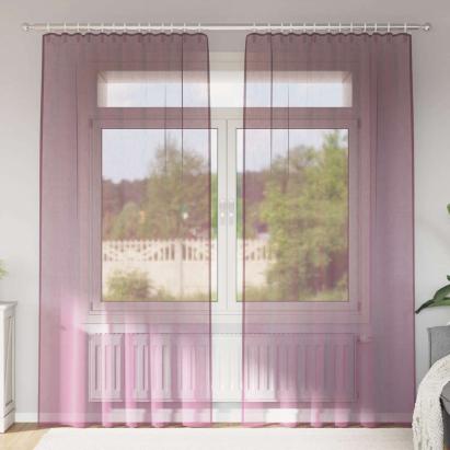 Perdele Voile cu buzunare pentru bare 2 buc violet GartenMobel Dekor