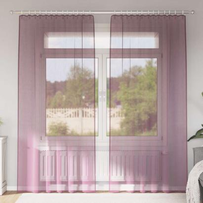 Perdele Voile cu buzunare pentru bare 2 buc violet GartenMobel Dekor
