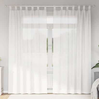 Perdele Voile cu Bucle 2 buc Alb 140x245 cm GartenMobel Dekor