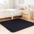 Covor shaggy cu pom înalt, NAVARRA, negru, 120x120cm, poliester GartenMobel Dekor