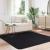Covor shaggy cu pom înalt, NAVARRA, negru, 160x160cm, poliester GartenMobel Dekor