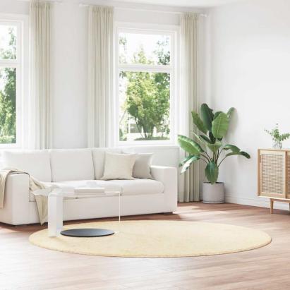 Covor shaggy cu pom înalt, NAVARRA, crem, 240x240 cm, poliester GartenMobel Dekor