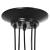 Lampă suspendată cu 5 suporturi E27 metal negru GartenMobel Dekor