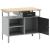 Banc de lucru cu sertar cu raft Negru și Gri 100 x 55 x 85 cm GartenMobel Dekor