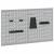 Panou de Perete pentru Unelte 2 pcs Gri 100 x 1 x 60 cm GartenMobel Dekor