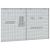 Panou de Perete pentru Unelte 2 pcs Gri 100 x 1 x 60 cm GartenMobel Dekor