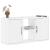 Dulap TV „ODDA” alb 79x24x40 cm din lemn masiv de pin GartenMobel Dekor