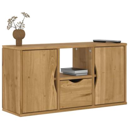 Dulap TV cu sertar „ODDA” 79x24x40 cm lemn masiv de pin GartenMobel Dekor