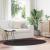 Covoare de zonă Oval HUARTE Negru 100 x 200 cm 100% Polyester GartenMobel Dekor