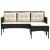 Set de canapele pentru grădină 2 pcs Negru și Crem poliratan GartenMobel Dekor
