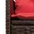 Set de canapele pentru grădină 2 pcs Maro și roșu poliratan GartenMobel Dekor