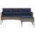 Set de canapele pentru grădină 2 pcs Gri și albastru marin GartenMobel Dekor