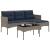 Set de canapele pentru grădină 2 pcs Gri și albastru marin GartenMobel Dekor